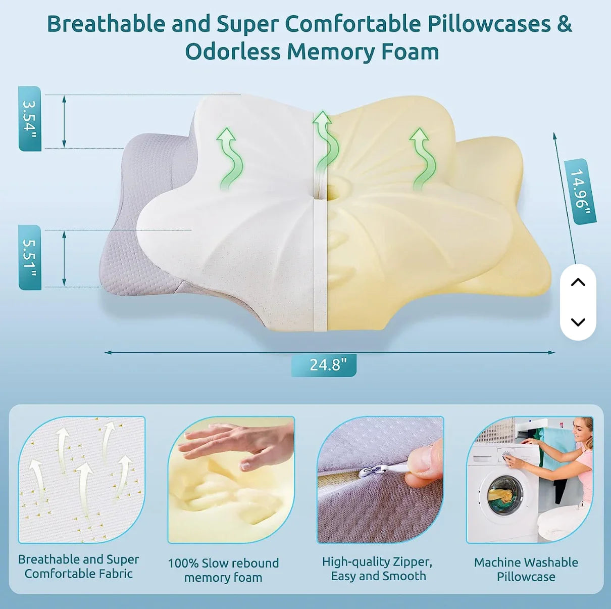 Dr Faz Ergonomic Memory Foam Cervical Pillow