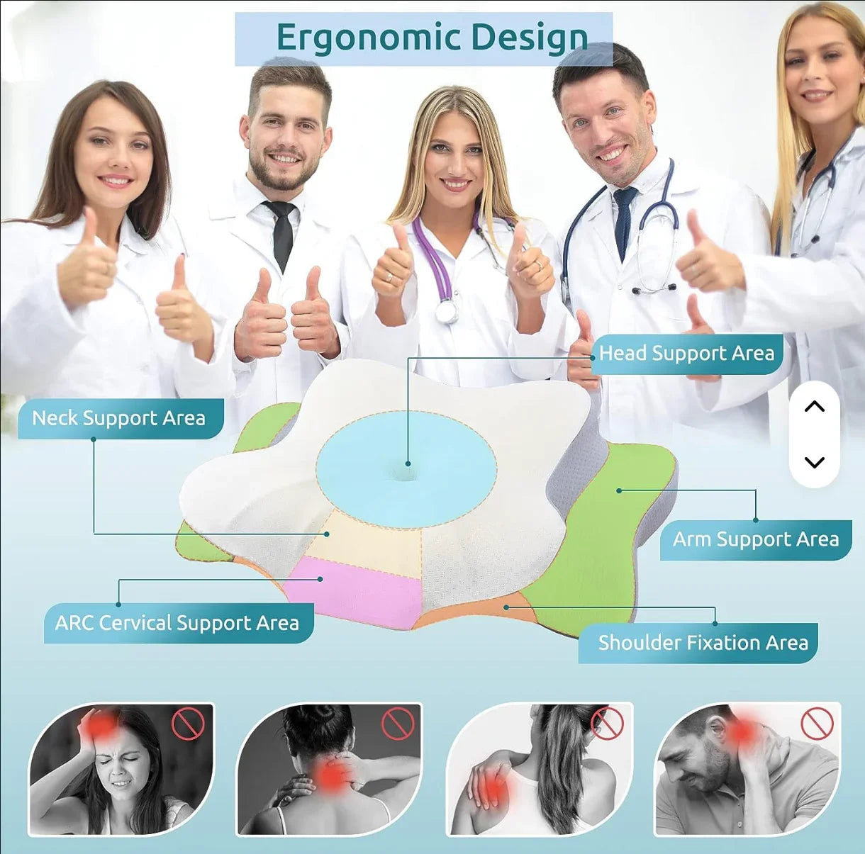 Dr Faz Ergonomic Memory Foam Cervical Pillow